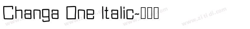 Changa One Italic字体转换